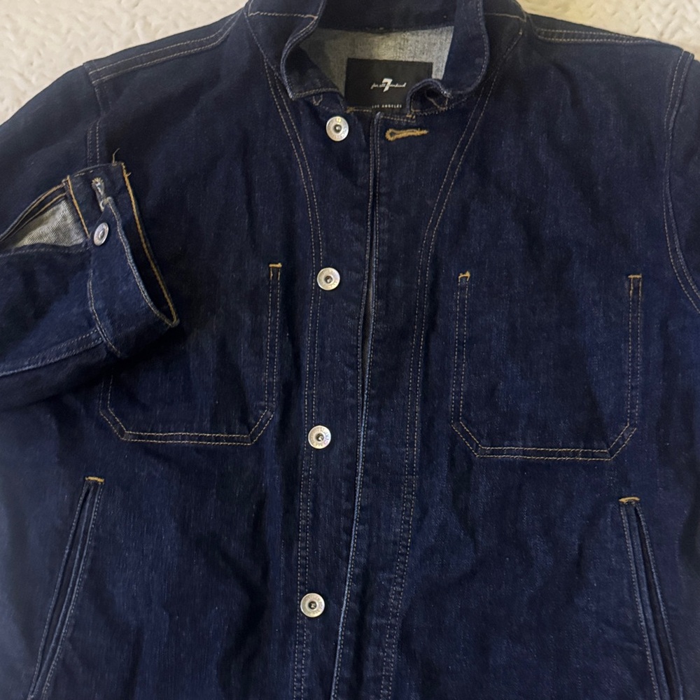 7 For All Mankind Dark Blue Denim Jacket